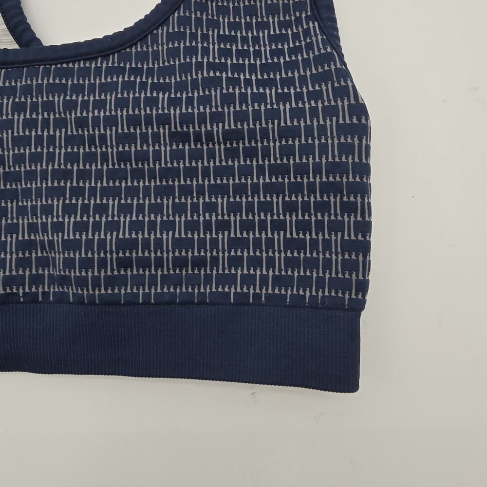 Athleta Sports Bra Womens Small Blue Gray Reversible Racerback Double Layer - Picture 5 of 11